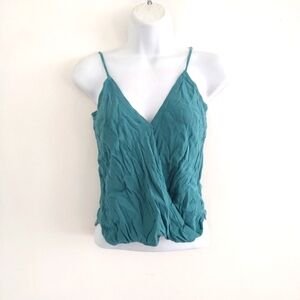 Alythea Faux Wrap Teal Camisole Top Cami